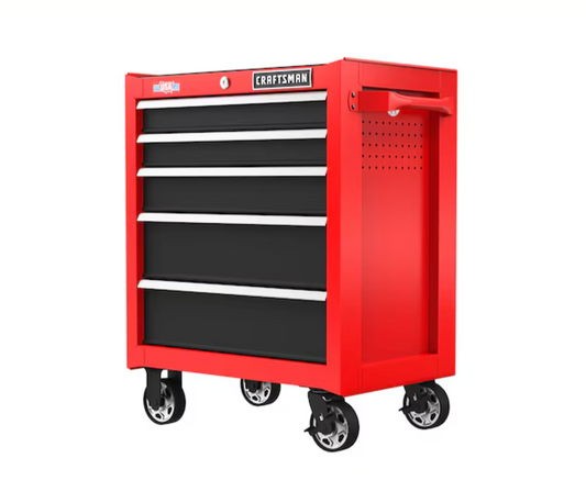 RED CRAFTSMAN 2000 Series 26.5-in W x 34-in H 5-Drawer Steel Rolling Tool Cabinet