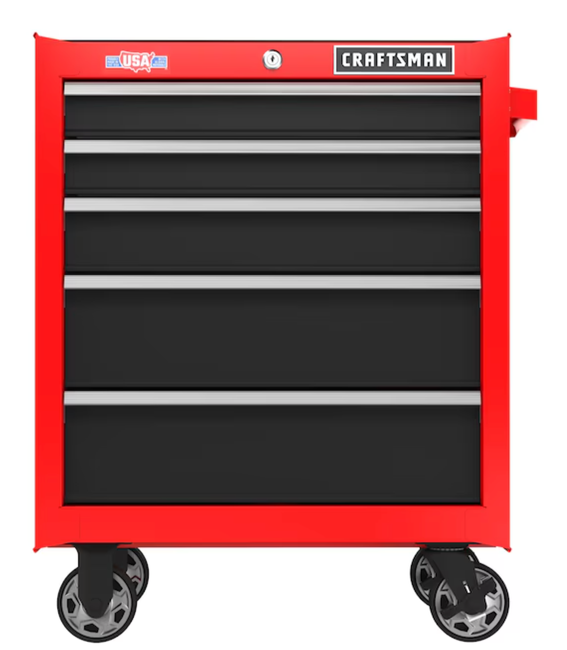 RED CRAFTSMAN 2000 Series 26.5-in W x 34-in H 5-Drawer Steel Rolling Tool Cabinet
